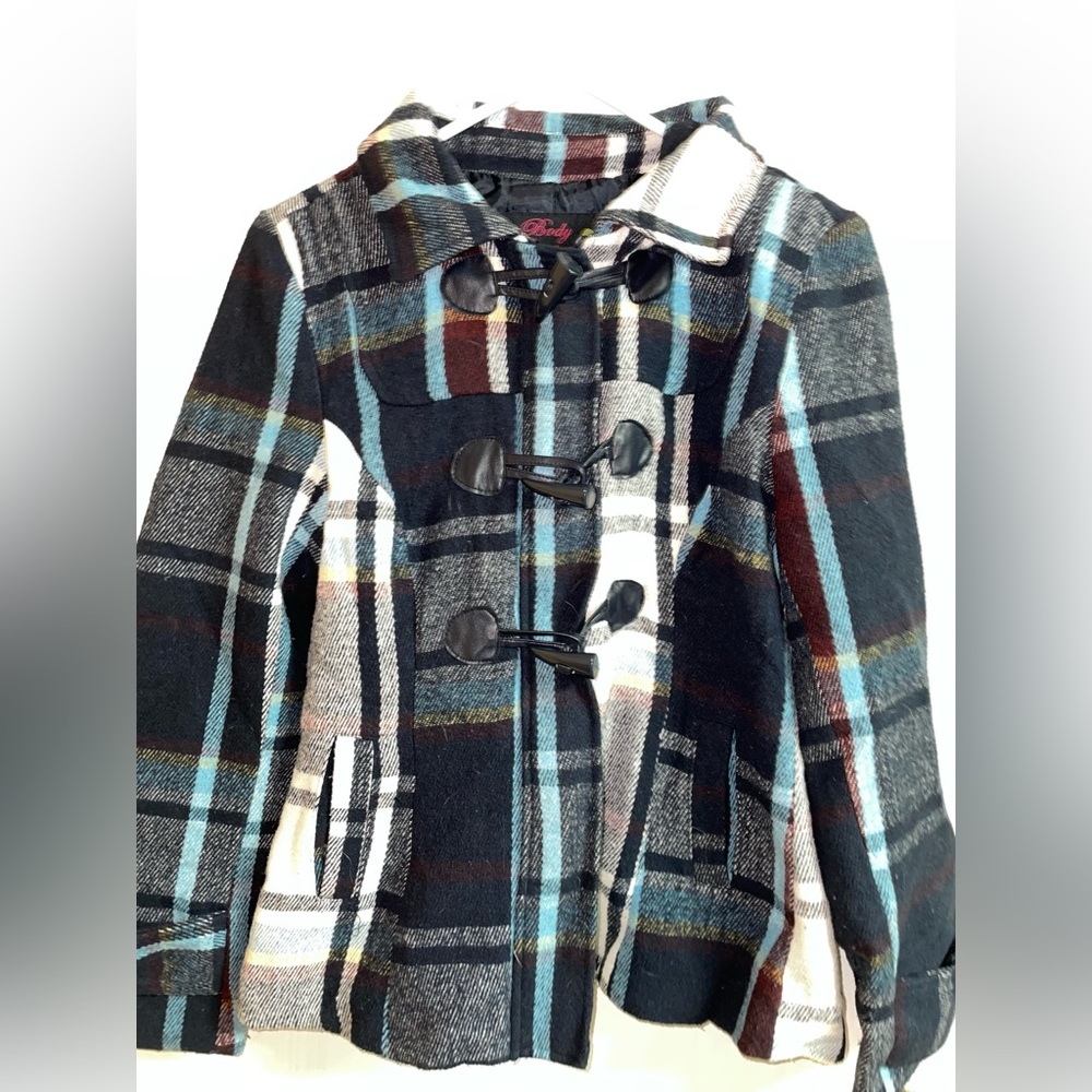Body Central Fall Jacket / Plaid Peacoat